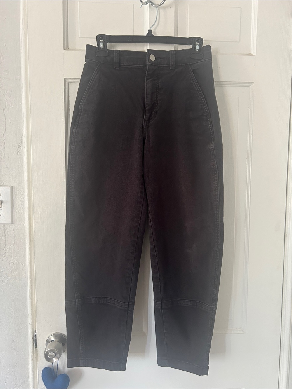 Everlane Black High-Rise Tapered Jeans